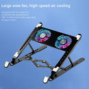 Silent Fan Laptop Cooler Pad Height Adjustable Notebook Stand for 11-17.3 inch