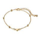 Girl Jewelry Foot Bracelet Beads Multilayer  Black Rope Chain Heart Anklets