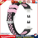 Silicone Smart Watch Band Wrist Strap for Huawei Watch Fit (Black Pink) Newly