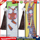 2pcs Special Shaped Drill Diamond Leather Tassel Bookmark DIY Art (SQ13) Newly