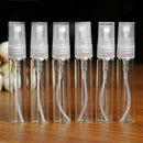 5pcs/Lot 5ml Glass Empty Refillable Pump Spray Bottle Perfume Travel U0M6