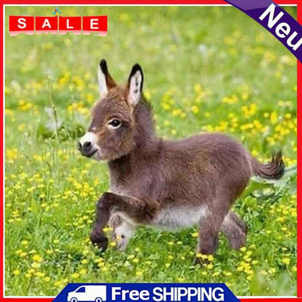 5D DIY Diamond Painting Embroidery Donkey Full Round Drill Rhinestones Crafts