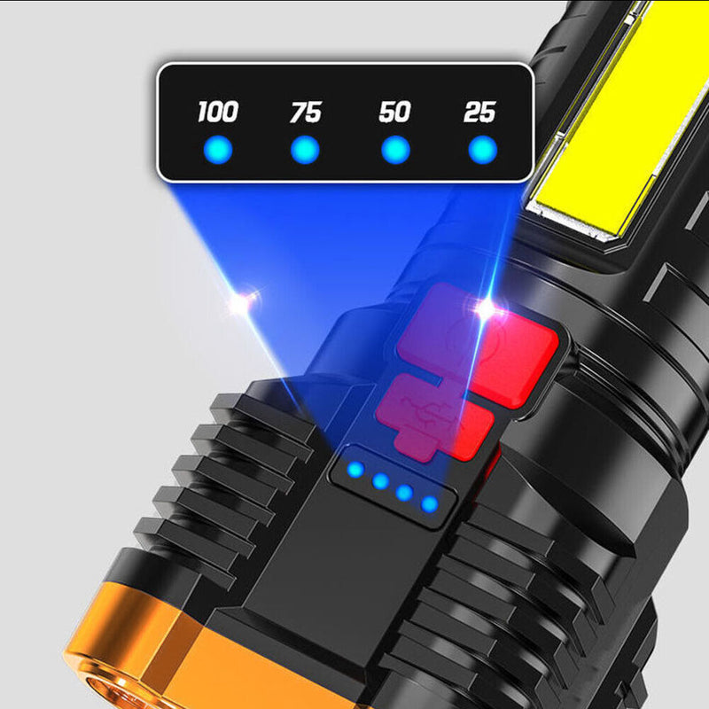 USB Outdoor Work Searchlight P7900 Handheld Bike Hiking Torch Lamp Super Bright