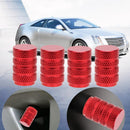 4pcs Aluminum Alloy Car Tire Wheel Tyre Caps Valve Stem Dust Covers (Red) Newly