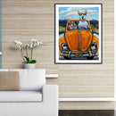 5D DIY Driving Dogs Full Square Drill Diamond Painting Kit Handicraft Art