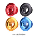 M18 MTB Bike Crank Cover Screw Cap Aluminum Alloy Crankset Fitting (Blue)