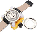 Watch Adjustable Opener Back Case Cover Press Closer Remover Holder (Yellow