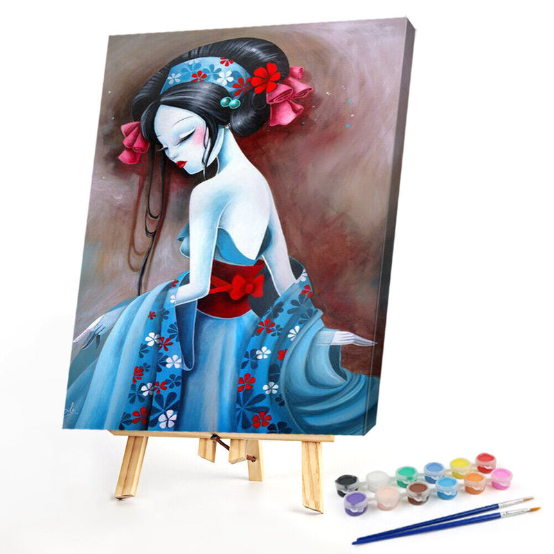 Dancing Girl Oil Paint By Numbers Hand Painted Wall Art Craft Home Decorations