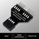 1 to 2 USB2.0 9Pin to USB3.0 19Pin Front Panel Plug Connector for Motherboard