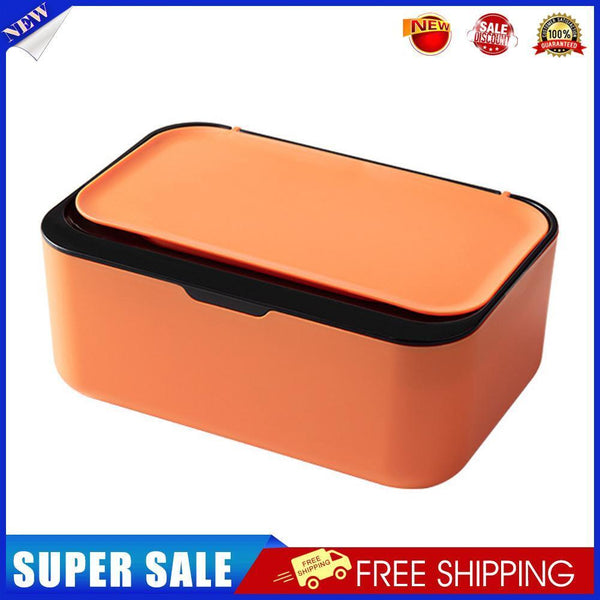 Wet Wipes Storage Box with Lid Home Tissue Dispenser Napkin Case (Orange)