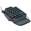 ZUOYA 35 Keys One-handed Gaming Membrane keyboard Ergonomic Keypad for PC