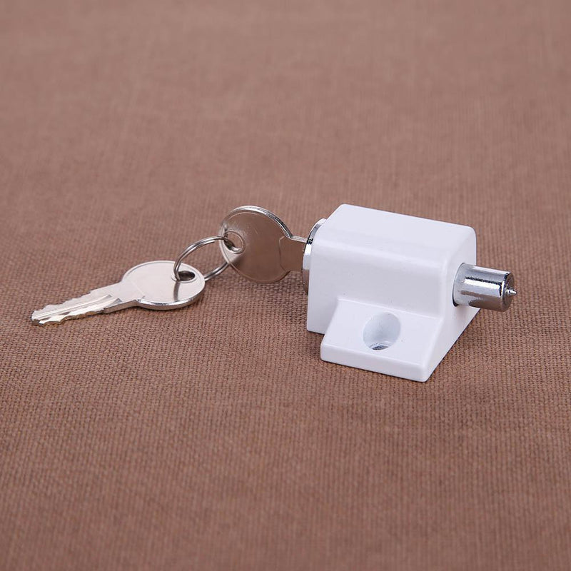Zinc Alloy Child Safety Sliding Window Restrictor Press Lock with 2 Keys