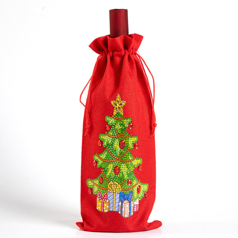 DIY Special Drill Diamond Painting Christmas Wine Bottle Covers (TB004) Newly