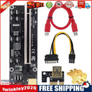 Ver 009S Plus PCIe Riser PCI Express 1x to 16X Adapter SATA 15Pin to 6Pin
