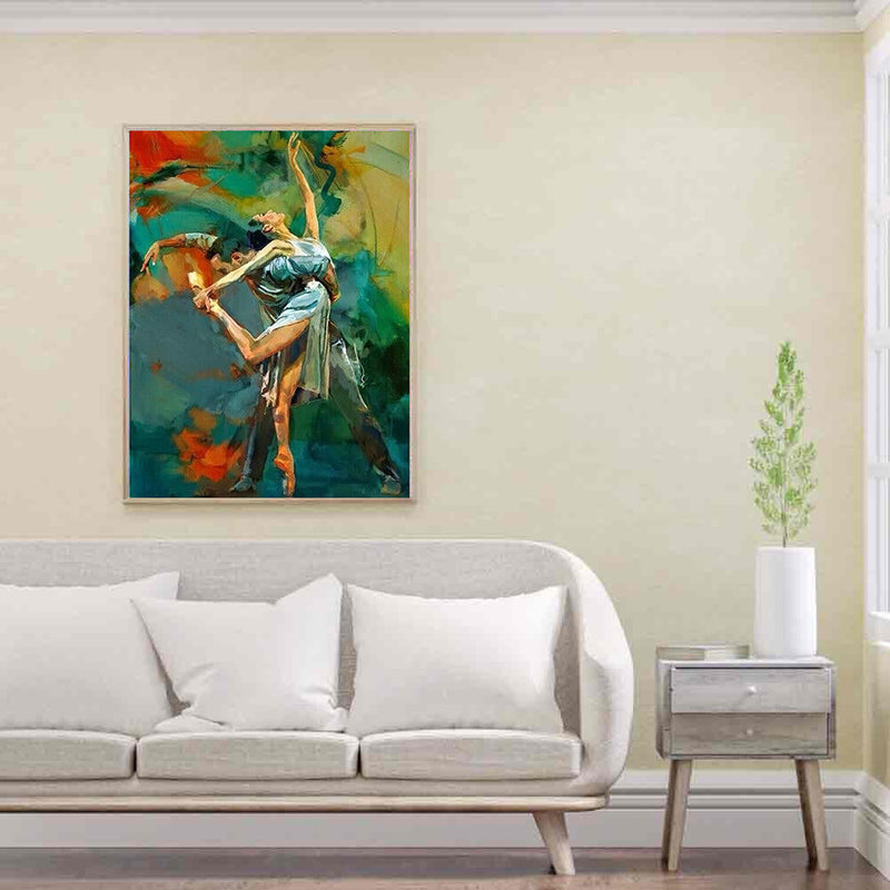 Dancing Couple Oil Paint By Numbers Kits Canvas DIY Picture Wall Art Crafts