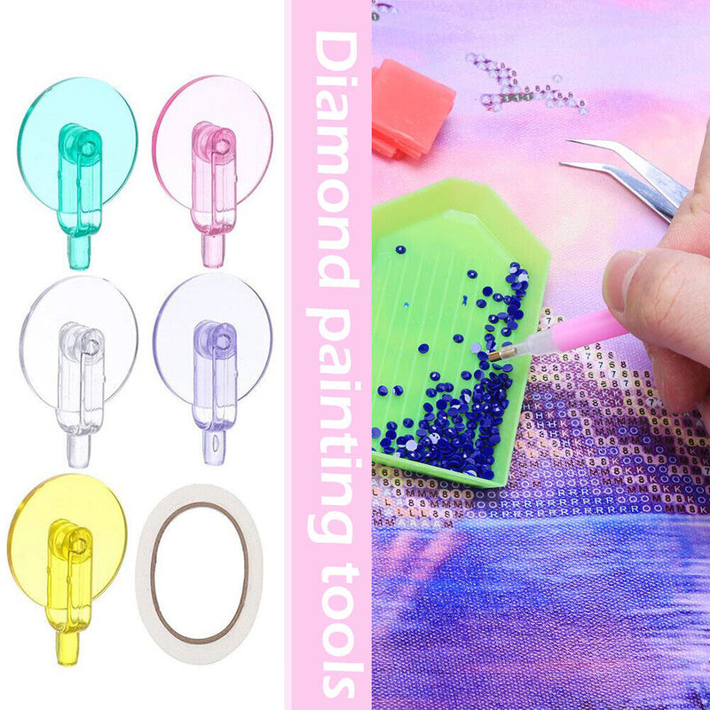 6 x Colorful Dot Drills, Pen Wheel, Diamond Painting Roll with Tape
