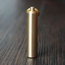 Brass Pill Box Case Medicine Bottle Holder Container Keychain w/ Waterproof L1B6