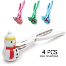 4pcs Snowman Kids Outdoor Sports Snow Ball Mold Toys Winter Snowball Maker