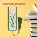 Creative Needlework Organza Yarn Hand Embroided Bookmark Tassel Page Marker