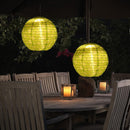 Solar Lantern Outdoor Hanging Lamp Festival Home Ornaments (Green Daisy) Newly