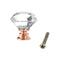 Drawer Door Knobs Cupboard Pulls Diamond Shape Pull Handle Crystal Glass Knobs