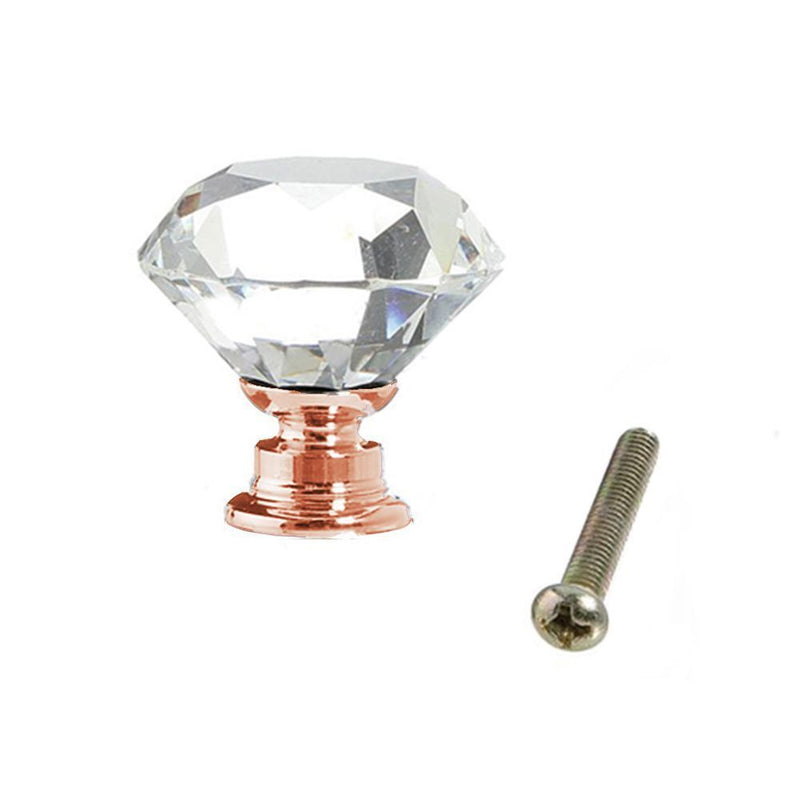 Drawer Door Knobs Cupboard Pulls Diamond Shape Pull Handle Crystal Glass Knobs