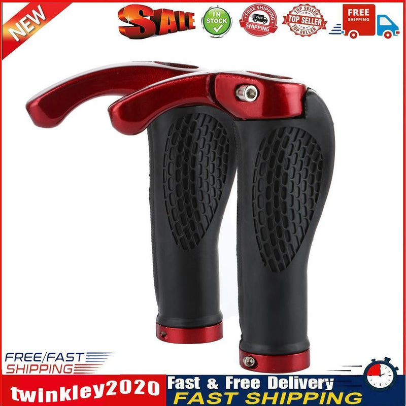 Ergonomic MTB Mountain Bike Handlebar Rubber Grips Cycling Lock-On Ends Newly
