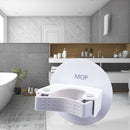 5pcs Adhesive Mop Holder Wall Mounted Anti-Slip White