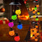 Solar Color-Changing Halloween Lamp Party Wind Chime Hook Lantern (Pumpkin)
