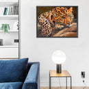 Leopard Oil Paint By Numbers Kits Canvas DIY Craft Coloring Drawing Home Decor