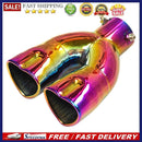 Universal Dual Exhaust Tail Pipe Muffler Bolt-on Heart Edge 2.5 inch Straig