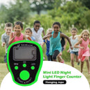 0-99999 Finger Counter LED Night Luminous Electronic Tally Counter (Green) Newly