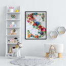 5D DIY Full Round Drill Diamond Painting Flower Letter Mosaic Kit Hanging G