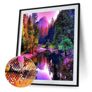 5D DIY Diamond Painting Kits Tree Lake Full Round Drill Wall Decor Art Craf