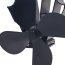4-Blade Heat Distribution Wood Fireplace Fans Energy-Saving Thermal Stove Fan