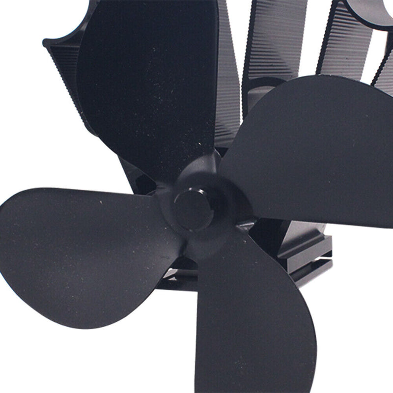 4-Blade Heat Distribution Wood Fireplace Fans Energy-Saving Thermal Stove Fan