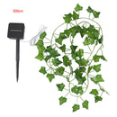 LED Solar Rattan Decorative Light String Outdoor Courtyard Leaf Lamps (A) Newly