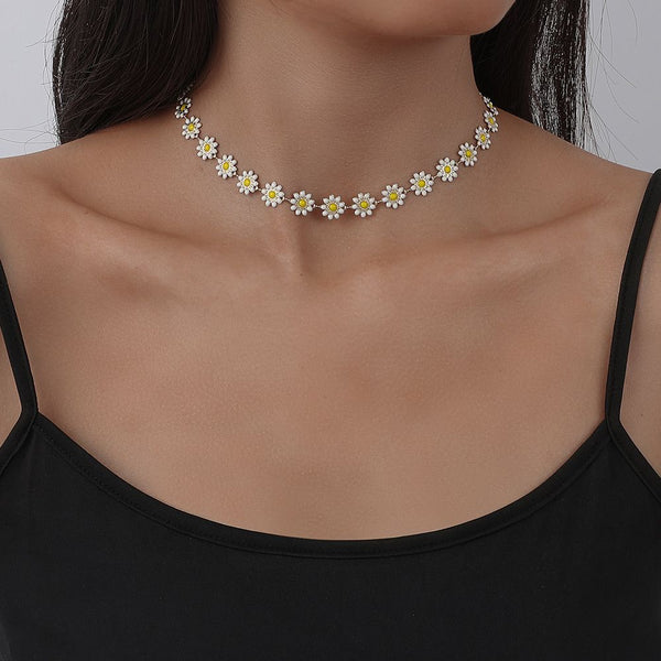 Wedding Family Jewelry Women Boho Clavicle Necklace Daisy Necklace Choker