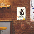 Playing Guitar Cat Retro Metal Plate Tin Sign Plaque Poster for Bar Club