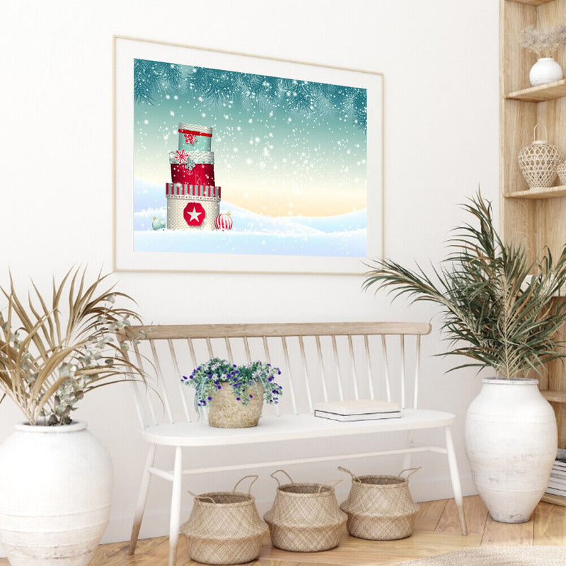 Snowfield Oil Paint By Numbers Hand Painted Wall Art Craft Home Decoration Gifts