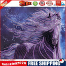 5D DIY Special Shaped Diamond Painting Purple Horse Cross Stitch Embroidery