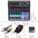 Mixer Sound Mixing Console USB Soundcard DJ Audio 48V Power (6 Channel EU)