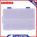 8x Adjustable Clear Storage Box Plastic Jewelry Display Container Office