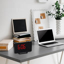 LED Digital Alarm Clock Table Clocks USB Wake up FM Radio Projector (Red)