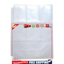 Trading Card Sleeve Pages 25 Pack 9 Pocket Card Protectors Binder Sheets