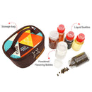 6pcs Spice Sauce Condiment Bottle BBQ Pepper Jar Seasoning Pot (Multicolor)