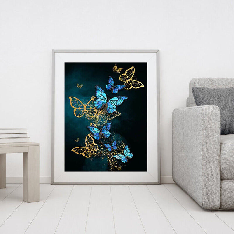 DIY Hand Painted Paint By Numbers Oil Canvas Pictures Artwork Butterfly Kit G