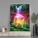5D DIY Full Drill Diamond Painting Rainbow Waterfall Embroidery Mosaic Decor Kit