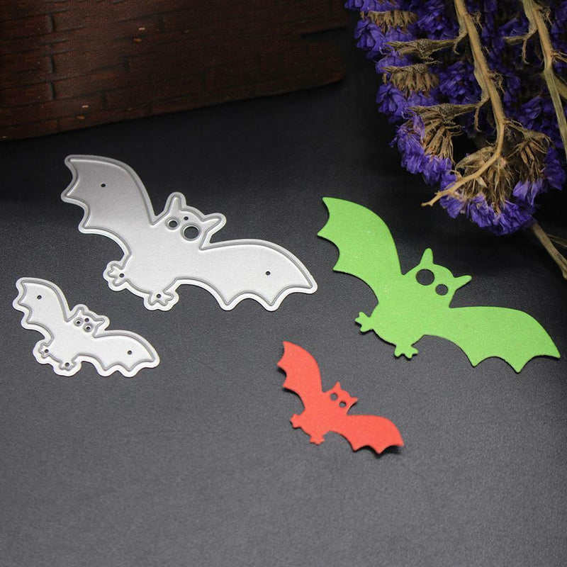 2pcs Halloween Bat Cutting Dies Stencils Decorative Embossing Scrapbooking
