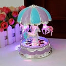 LED Light Merry-Go-Round Music Box Christmas Birthday Gift Toys Carousel Newly